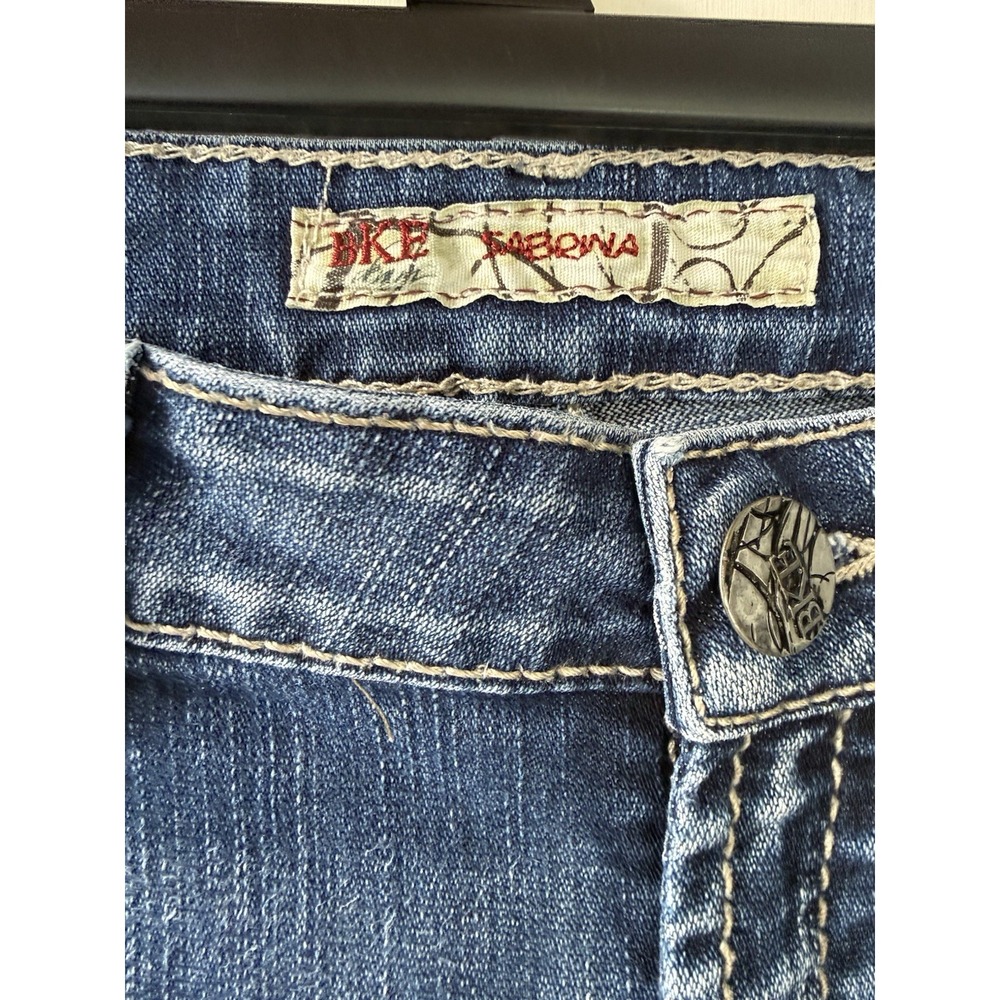 BKE Sabrina Jeans Womens 30x33.5 Med Wash Mid Rise Bootcut Embroidered 90s Y2K - Picture 2 of 8
